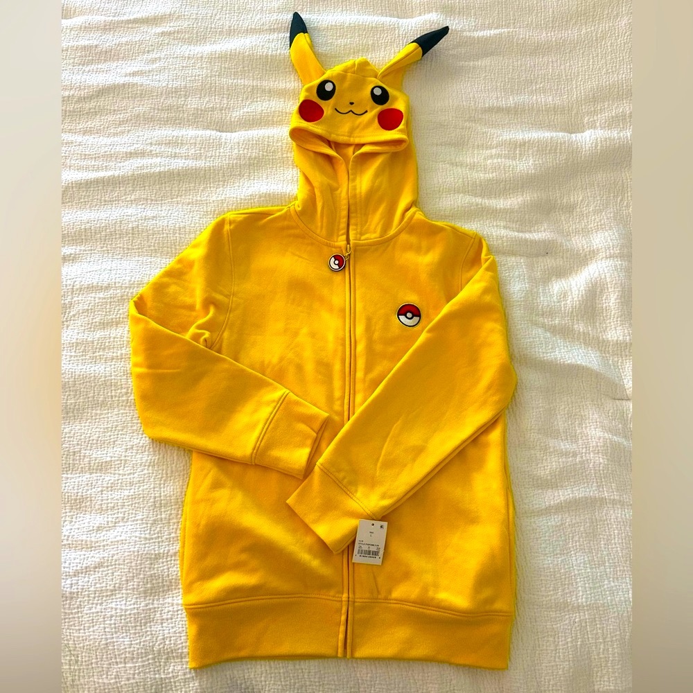 BNWT Kids' Pokemon Pikachu Costume Hoodie - Yellow Yputh -L